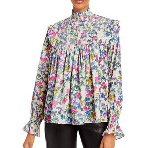 French Connection Floral High-Neck Blouse - Multicolor